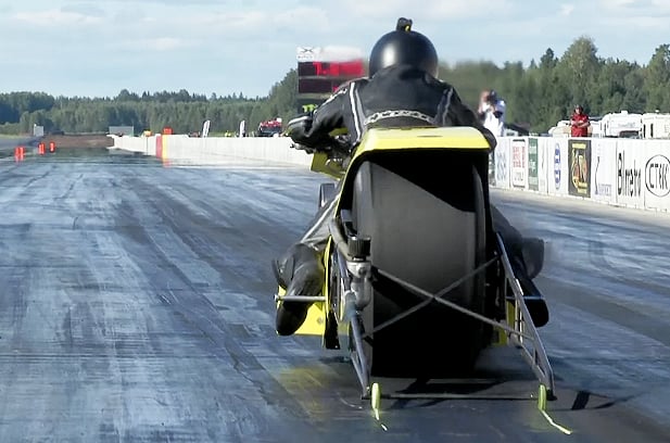 Swedish Top Fuel Motorcycle Rider Svensson Runs World Record 5.70