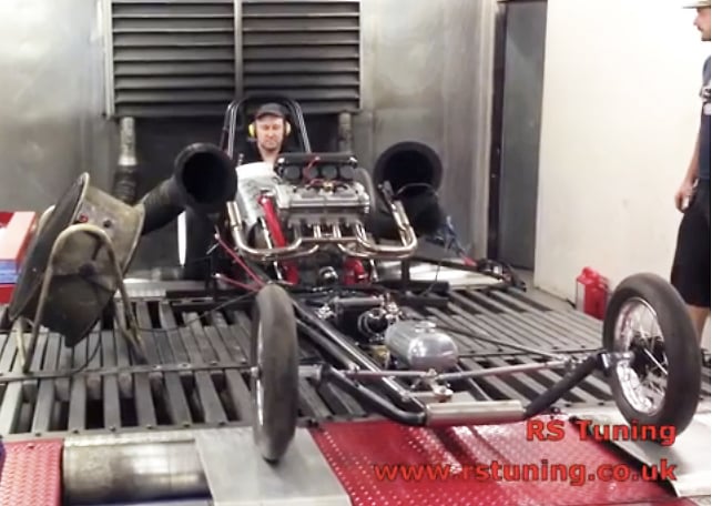 Video: PostMan Pat Mini-Slingshot Dragster On The Dyno