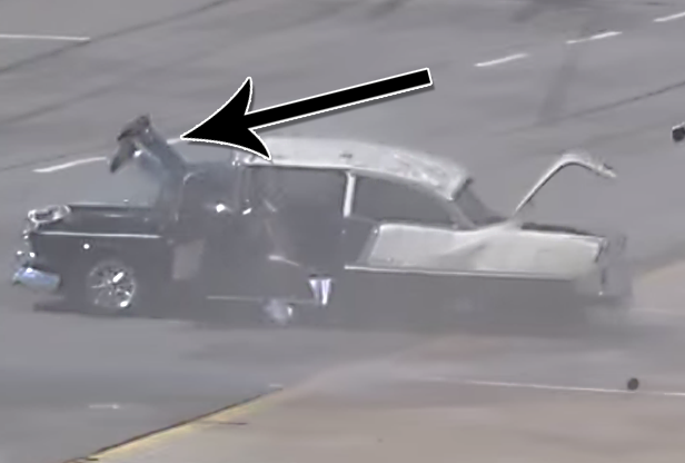Video: Driver Goes Through Windshield After '55 Chevy Crashes Hard
