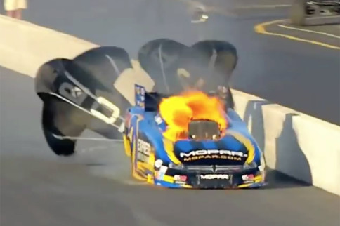 Video: Matt Hagan Rides Out Old-School Funny Car Inferno At Pomona