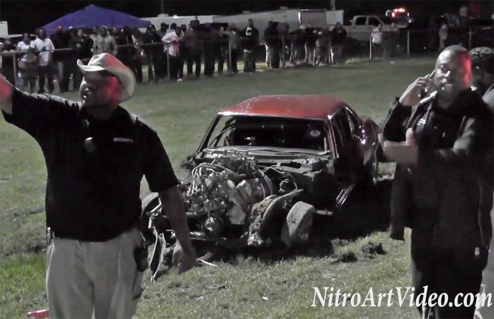 Video: Firebird Catapulted Over The Wall In Grudge Race Crash
