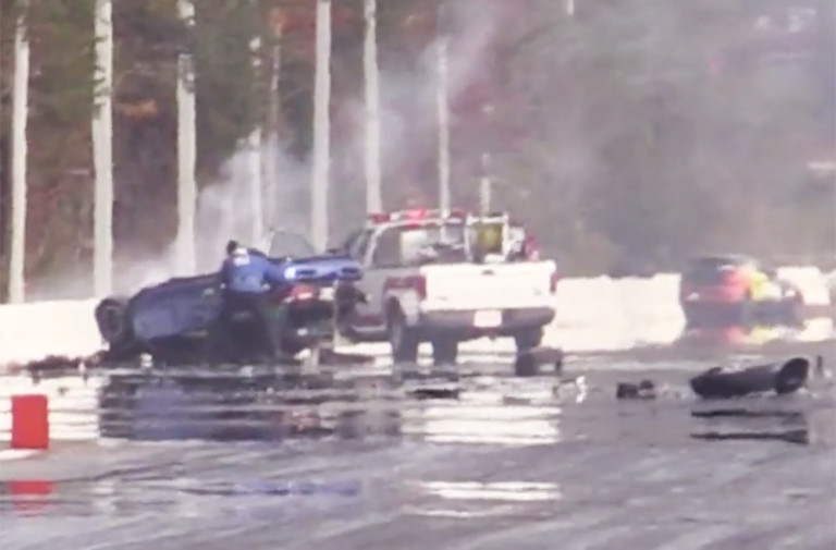 Video: 8-Second Honda Goes Airborne, Crashes Hard On Its Roof!