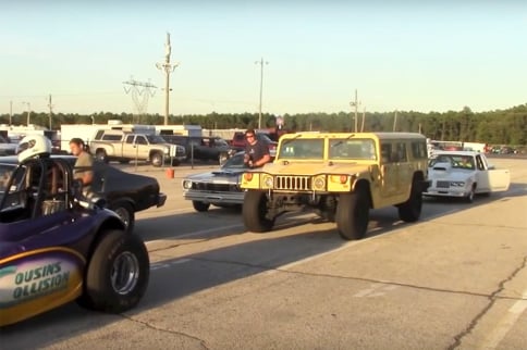 Just How Slow Is A 7,000 Lb., 190 HP Hummer H1 At The Dragstrip?