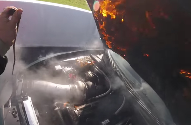 Epic Video: 7-Second Turbo Supra Has Wild, Fiery Ride At Drag Week!