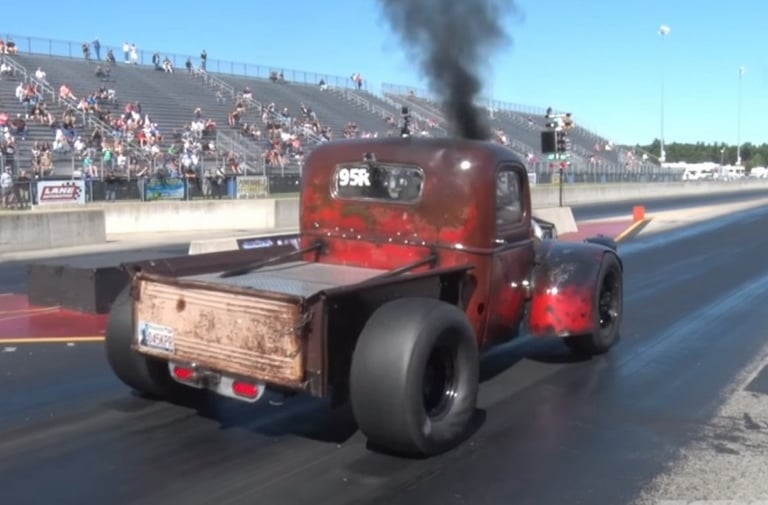 Video: Robert Berry's Wild 10-Second Diesel Powered Rat Rod Truck