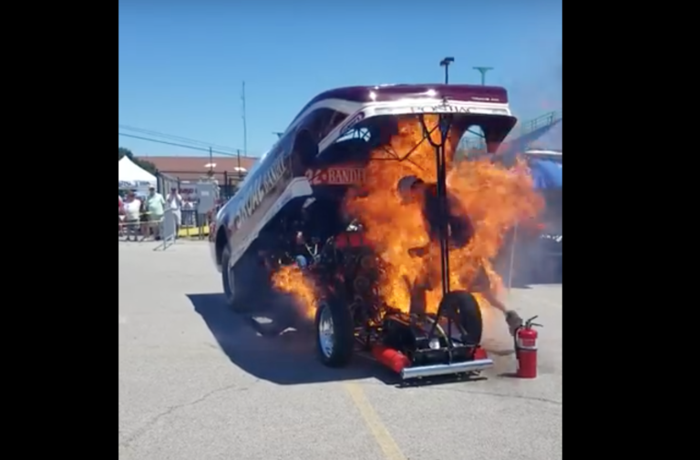 Video: Man Escapes Terrifying Goodguys Funny Car Fire