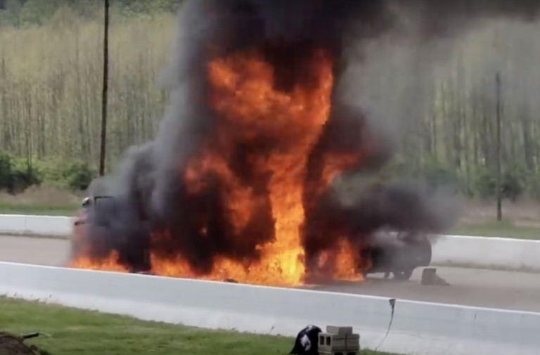 Video: N.Y. Racer Escapes From Frightening No-Prep Crash, Blaze