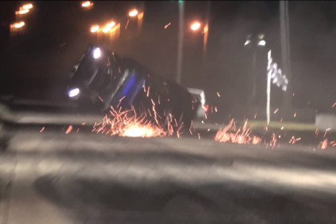 Wild Ride: Crazy Street Racing Crash At The H-Town Throwdown