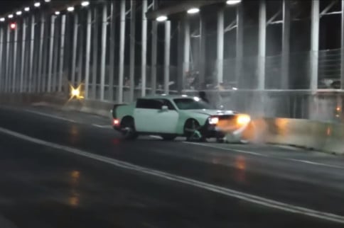 Whoops! Rookie Driver Hits Wall In Brand New Dodge Challenger