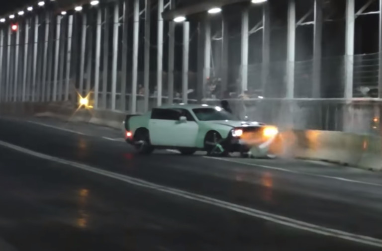 Whoops! Rookie Driver Hits Wall In Brand New Dodge Challenger