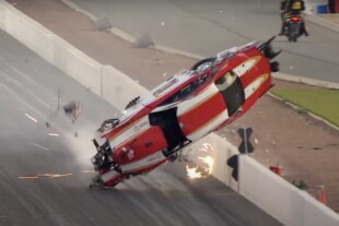 Video: Kris Thorne Rides Out High-Speed Pro Mod Crash In Las Vegas