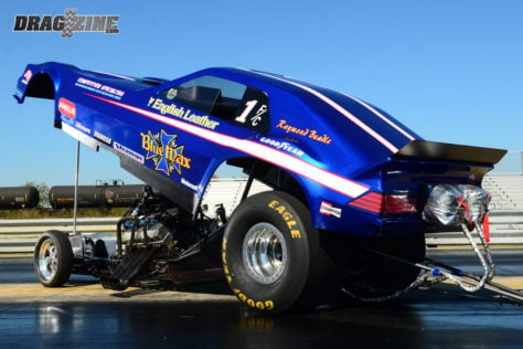  CrashDaddy Blue Max Funny Car At Speed Drag Racing